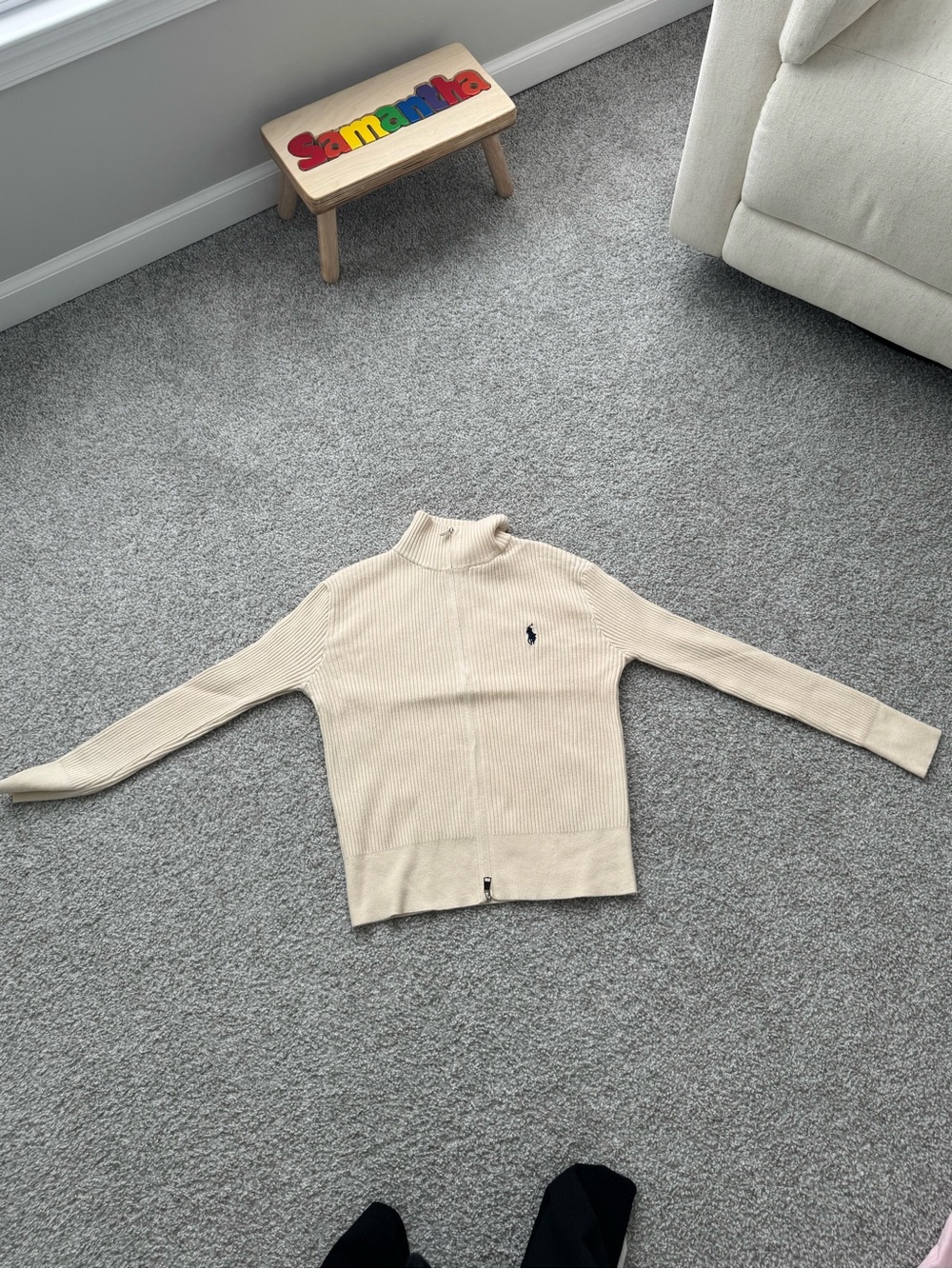 ✨Ralph Lauren Inspired Cream Ribbed Turtleneck Sweater✨
